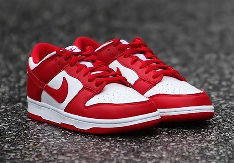 nike dunks pink red white|red and white dunks men.